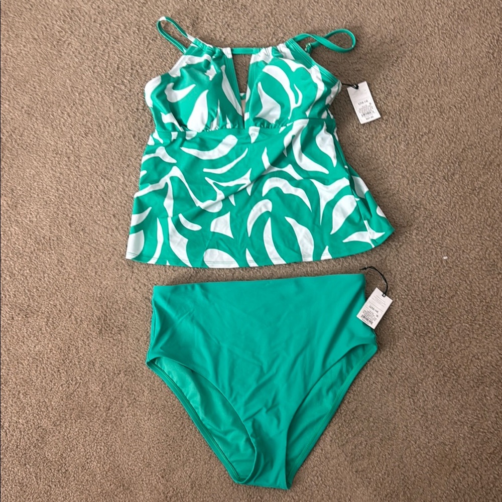 Brand new with tags Shade & Shore size large tankini high waist